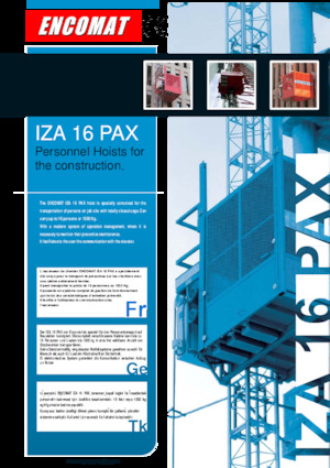 Ipari csörlők Encomat IZA 16 PAX