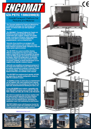 Ipari csörlők Encomat IZA PETC 1500