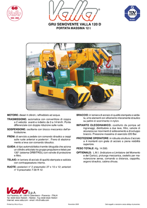 Ipari mobildaruk Valla 120 D 