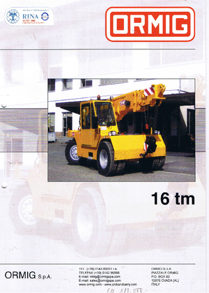 Ipari mobildaruk ORMIG 16 tm