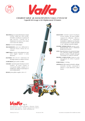 Ipari mobildaruk Valla 1725-22 SE