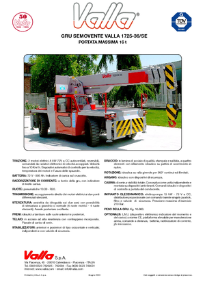 Ipari mobildaruk Valla 1725-36 SE