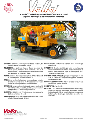 Ipari mobildaruk Valla 180 E 