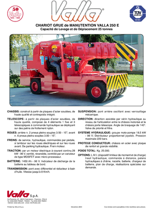 Ipari mobildaruk Valla 250 E 