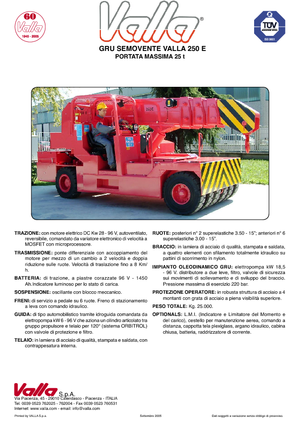 Ipari mobildaruk Valla 250 E 