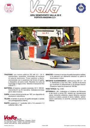 Ipari mobildaruk Valla 30 E