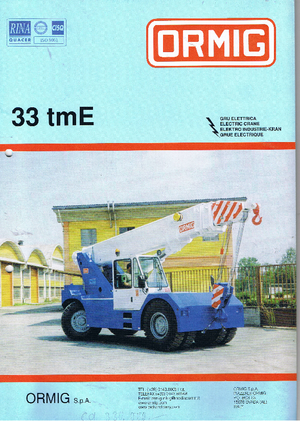 Ipari mobildaruk ORMIG 33 tm E