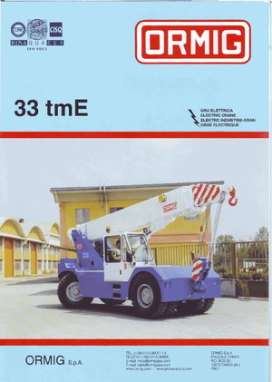 Ipari mobildaruk ORMIG 33 tm E