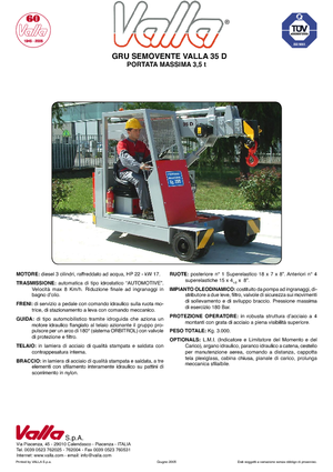 Ipari mobildaruk Valla 35 D