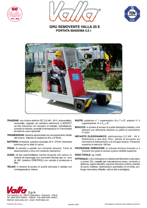 Ipari mobildaruk Valla 35 E
