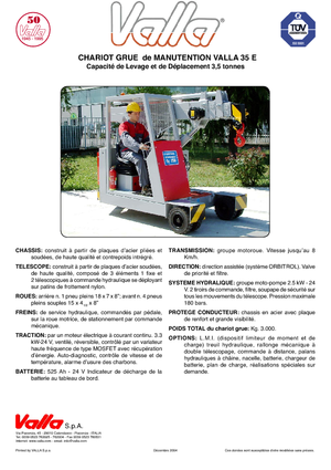 Ipari mobildaruk Valla 35 E
