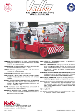 Ipari mobildaruk Valla 400 E 