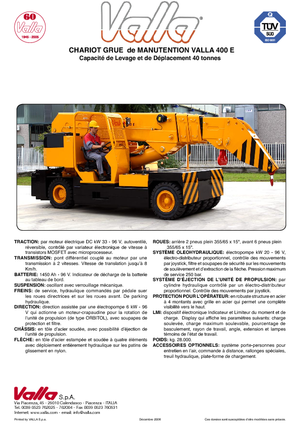 Ipari mobildaruk Valla 400 E 
