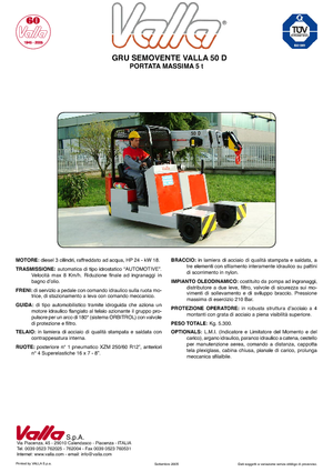 Ipari mobildaruk Valla 50 D 