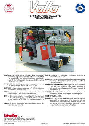 Ipari mobildaruk Valla 50 E