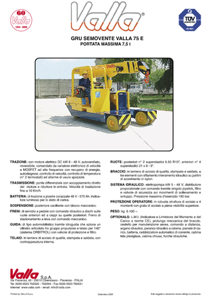 Ipari mobildaruk Valla 75 E 