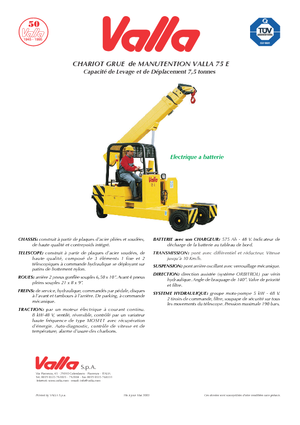 Ipari mobildaruk Valla 75 E 