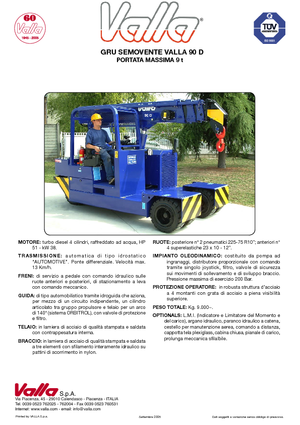 Ipari mobildaruk Valla 90 D 