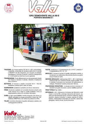 Ipari mobildaruk Valla 90 E