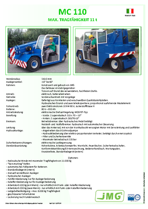 Ipari mobildaruk JMG MC 110