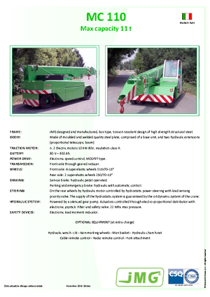 Ipari mobildaruk JMG MC 110