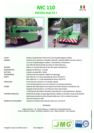 Ipari mobildaruk JMG MC 110