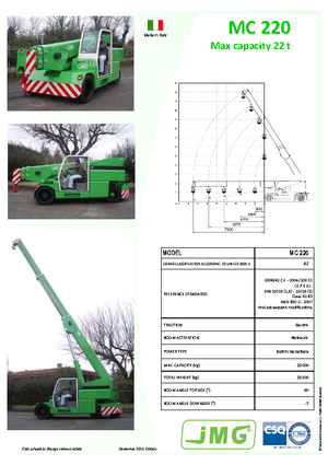 Ipari mobildaruk JMG MC 220