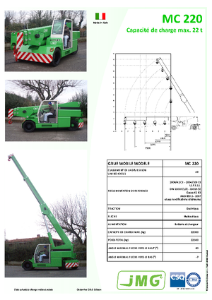 Ipari mobildaruk JMG MC 220