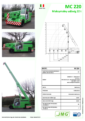 Ipari mobildaruk JMG MC 220