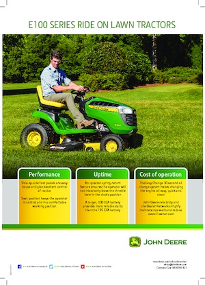 Fűnyíró és kertitraktorok John Deere E110