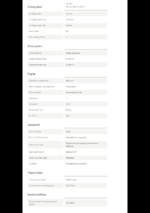 Fűnyíró és kertitraktorok Husqvarna TS 142