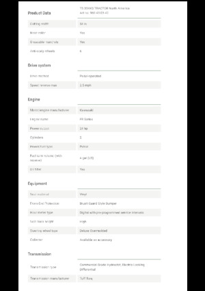 Fűnyíró és kertitraktorok Husqvarna TS 354XD