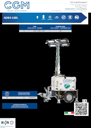 Világítóárbocok CGM ADB4-160L