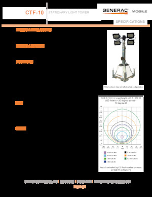 Világítóárbocok Generac Mobile CTF 10 4x320W LED