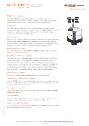 Világítóárbocok Generac Mobile Cube Hybrid