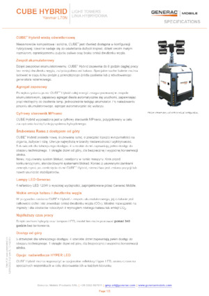 Világítóárbocok Generac Mobile Cube Hybrid