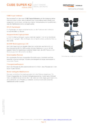 Világítóárbocok Generac Mobile Cube Super K2