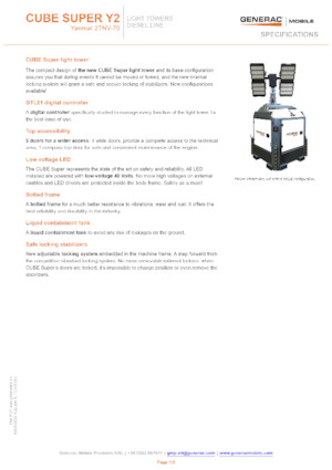 Világítóárbocok Generac Mobile Cube Super Y2