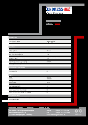 Világítóárbocok Endress EFA 800 Y3 MH 