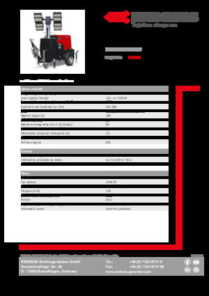 Világítóárbocok Endress EFA 835 S4 320 HV 