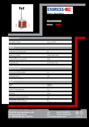 Világítóárbocok Endress EFA 840 S4 320