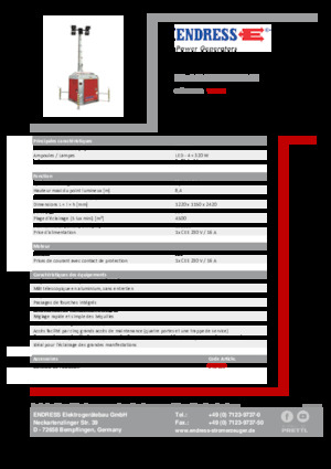 Világítóárbocok Endress EFA 840 S4 320 PLUG-IN 
