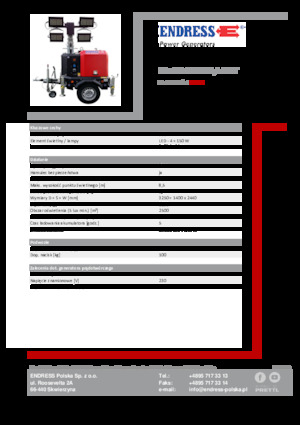 Világítóárbocok Endress EFA 850 S4 150 Hybrid ST 