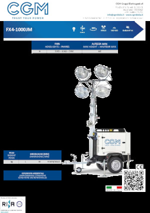 Világítóárbocok CGM FX4-1000JM