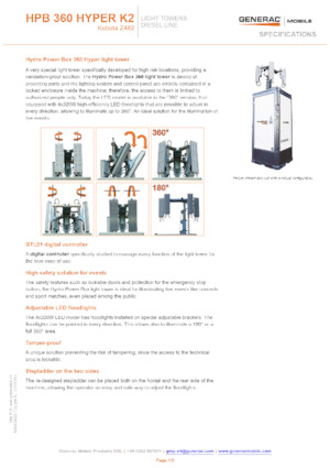 Világítóárbocok Generac Mobile HPB 360 Hyper K2