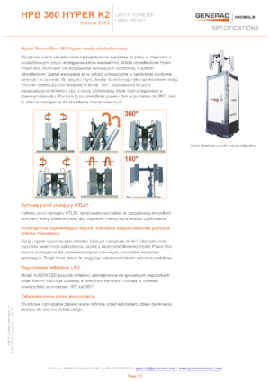 Világítóárbocok Generac Mobile HPB 360 Hyper K2