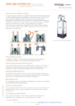 Világítóárbocok Generac Mobile HPB 360 Hyper Y2