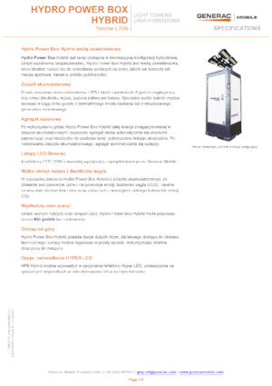 Világítóárbocok Generac Mobile Hydro Power Box Hybrid