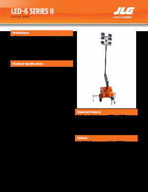 Világítóárbocok JLG LED-6 Series II