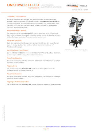 Világítóárbocok Generac Mobile Linktower T4 LED